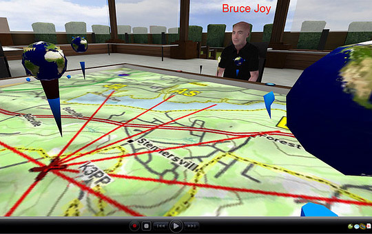 A VastPark world displaying geo-specific data set