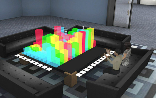A VastPark virtual world displaying a large dataset 